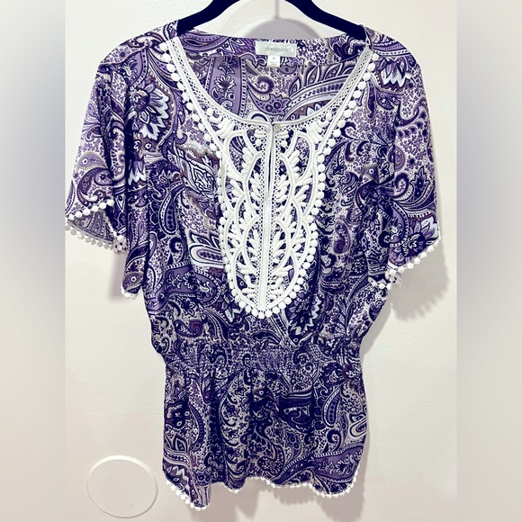 Purple Paisley Top - Picture 1 of 5